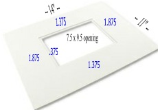 11x14 RAG MAT - Warm White DOUBLE for 8x10 image (7.5 x 9.5 opening) with Foam Backing & Bags -24 pack