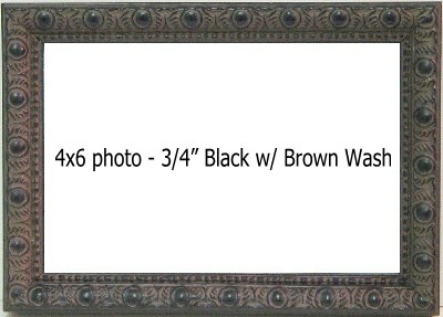 Holds 4X6 photo in BLACK frame