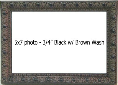 Holds 5X7 photo in BLACK frame
