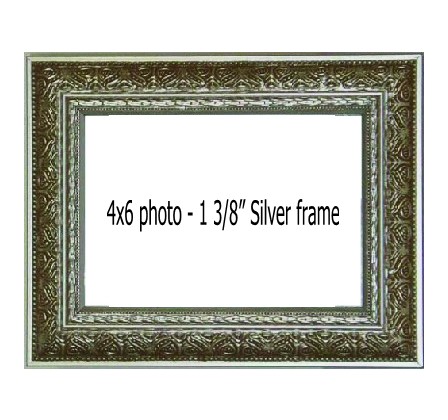 Holds 4X6 photo in SILVER frame