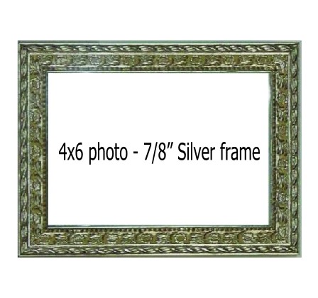 Holds 4X6 photo in SILVER frame