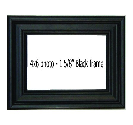 Holds 4X6 photo in BLACK frame