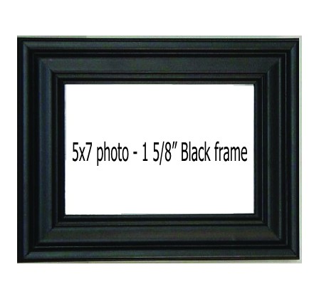 Holds 5X7 photo in BLACK frame