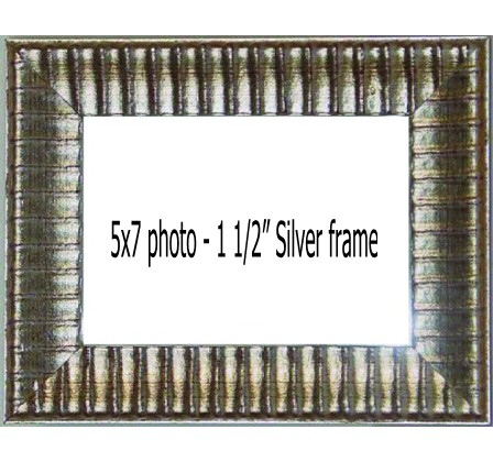 Holds 5X7 photos in SILVER frame