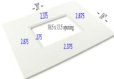 16x20 RAG MAT - Warm White DOUBLE for 11x14 image (10.5 x 13.5 opening) with Foam Backing & Bags -24 pack