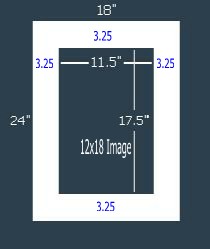 10 Pk 8-PLY (archival) White 18x24 Single for 12x18 image (11.5 x 17.5 opening)