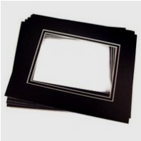 24 Pk Economy Double Black 18x24 for 12x18 image (11.5 x 17.5 opening)