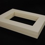 24 Pk Standard White Single 12x16 for 8 x 10.5 image (7.5 x 10 opening)