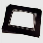 24 Pk Standard Double Black 16x20 for 11x14 image (10.5 x 13.5 opening)