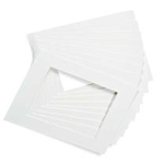 24 Pk White Rag Single 11x14 for 5x7 image (4.5 x 6.5 opening)