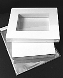 18x24 Extreme Value KIT - DOUBLE White Mat for 12x18 image (11.5 x 17.5 opening) with MAT Backer & Bags -24 pack