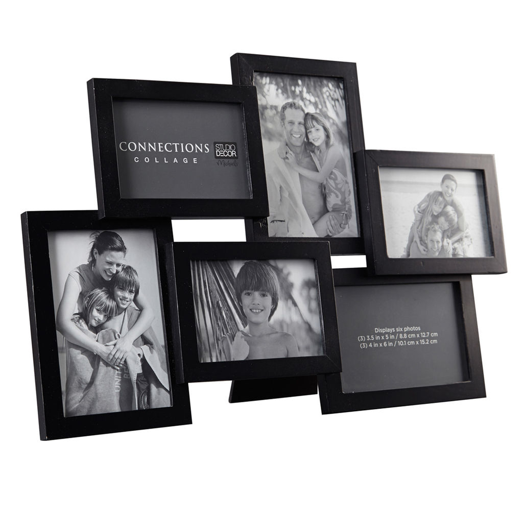 Studio Decor 8 Opening Black 4 x 6 Collage Frame - Each